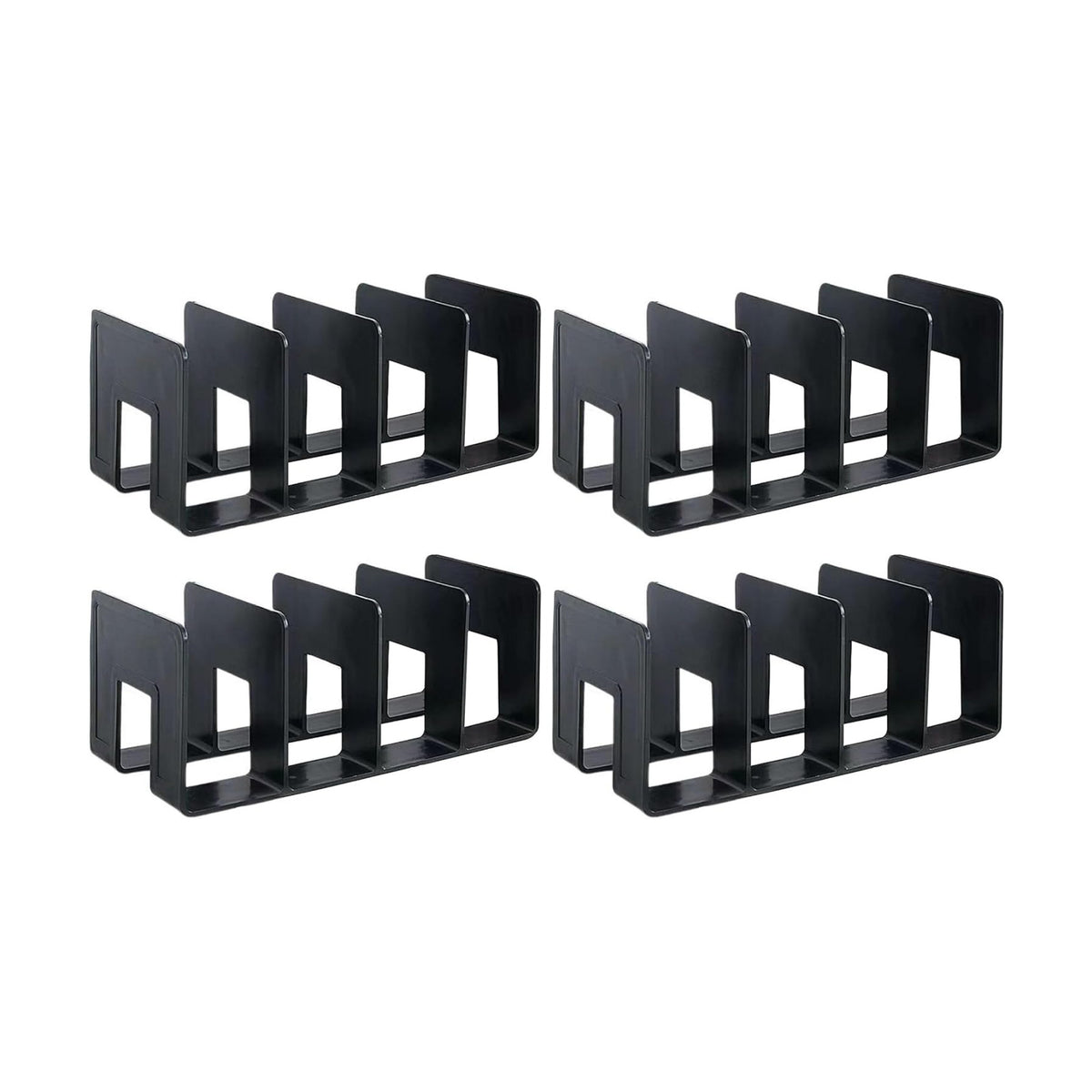 2PCS Acrylic File Organizer for Desk, Desktop Document/Mail Organizer, 4 Compartments Plastics Invisible Bookshelf